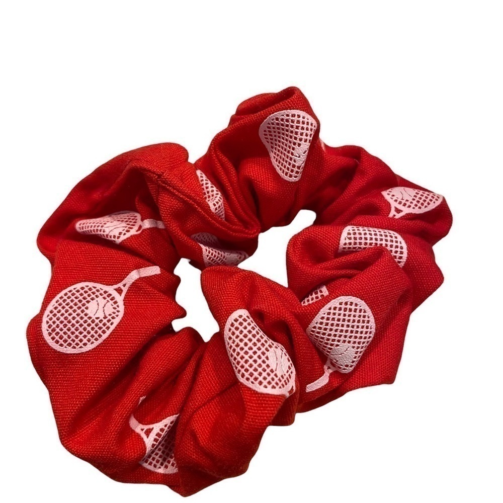 Red Tennis Hair Scrunchie